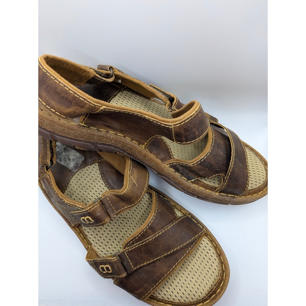 Born Mens Brown Leather‎ Adjustable Strap Sport Jesus Sandals Size 14 47
